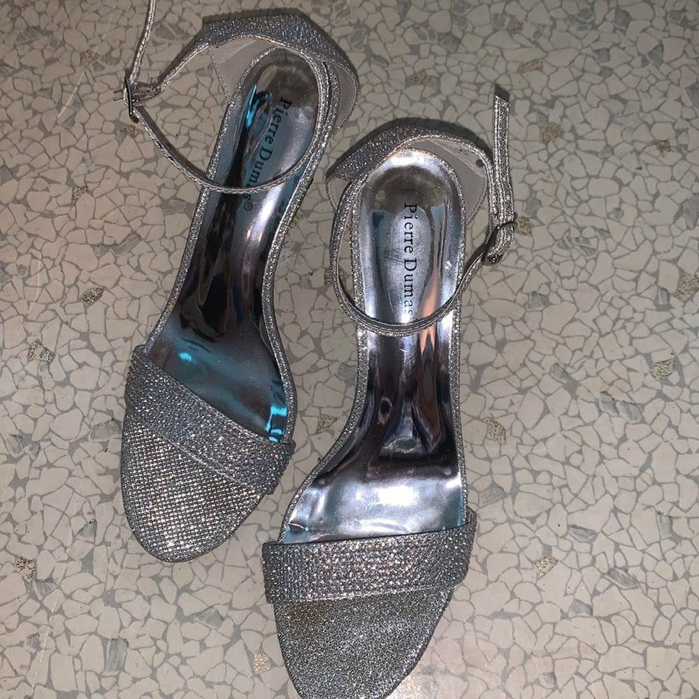 Sparkly Silver Heels